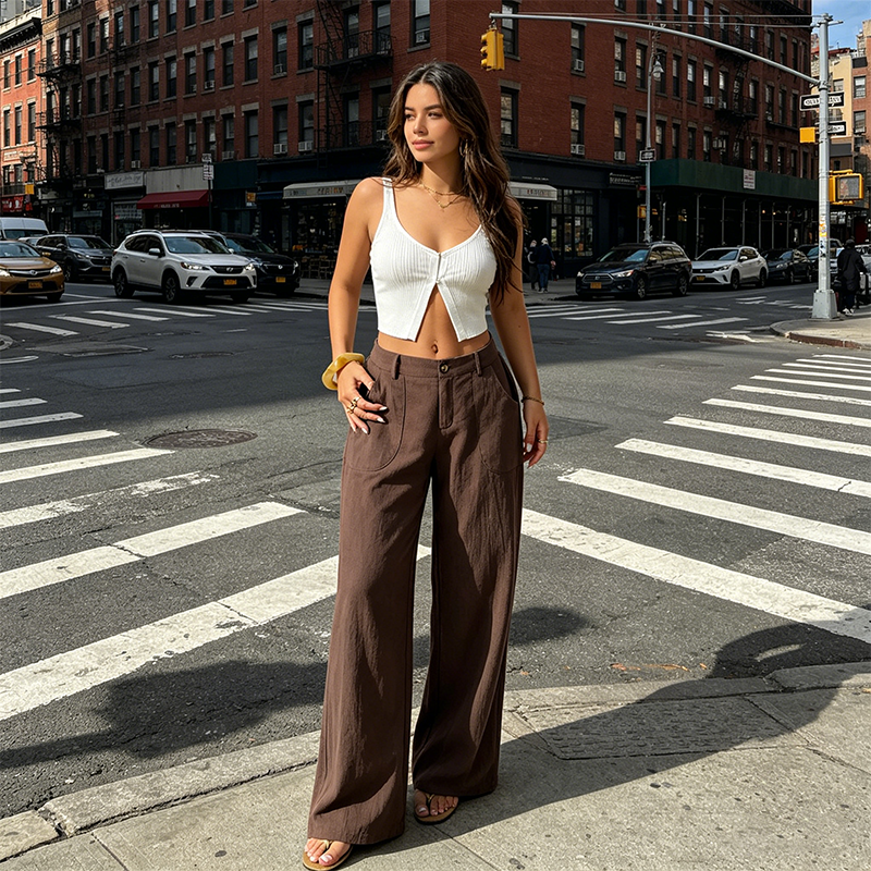 🔥LAST DAY 49% OFF ☀️🛍️Women's Summer Classical Cotton-Linen Lightweight Palazzo Pants-1
