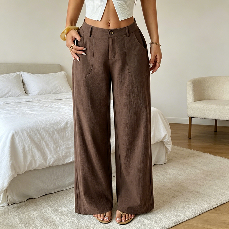 🔥LAST DAY 49% OFF ☀️🛍️Women's Summer Classical Cotton-Linen Lightweight Palazzo Pants-2