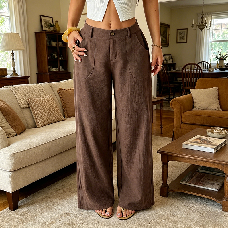 🔥LAST DAY 49% OFF ☀️🛍️Women's Summer Classical Cotton-Linen Lightweight Palazzo Pants-7