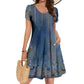 Creative Floral V-Neck Dress