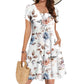 Creative Floral V-Neck Dress-5