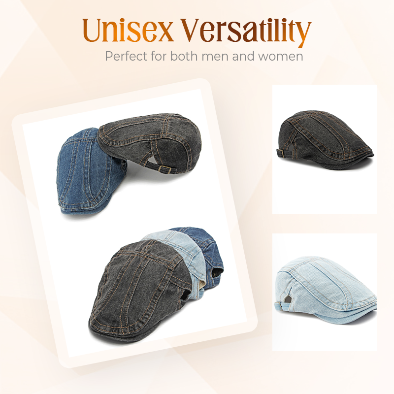 O beretă din denim la modă-2