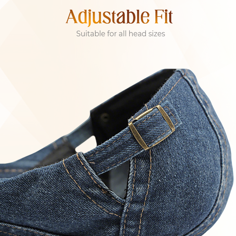 O beretă din denim la modă-4
