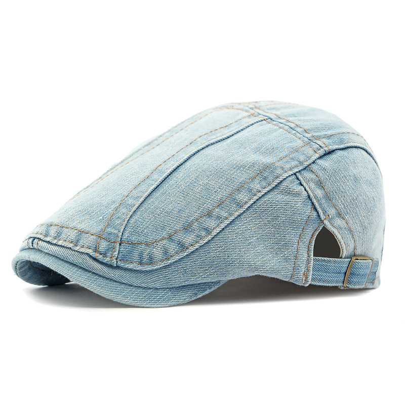 O beretă din denim la modă-11