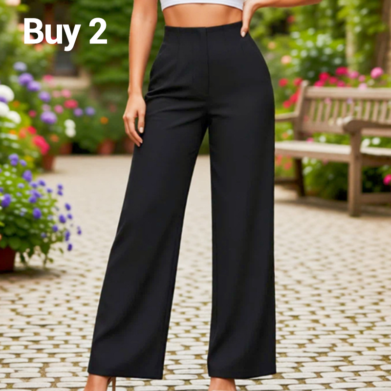 Pantaloni Casual pentru Femei, Culoare Uni, Cu Tăietură Largă-23