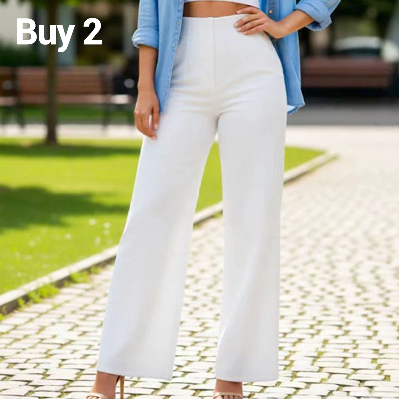 Pantaloni Casual pentru Femei, Culoare Uni, Cu Tăietură Largă-24