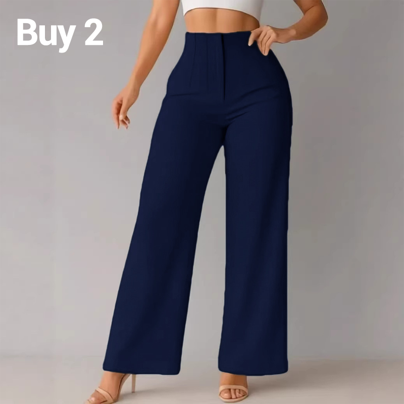 Pantaloni Casual pentru Femei, Culoare Uni, Cu Tăietură Largă-25