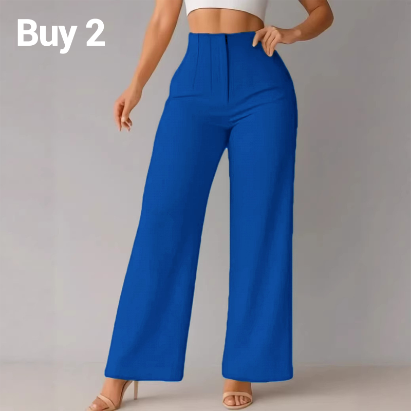 Pantaloni Casual pentru Femei, Culoare Uni, Cu Tăietură Largă-26