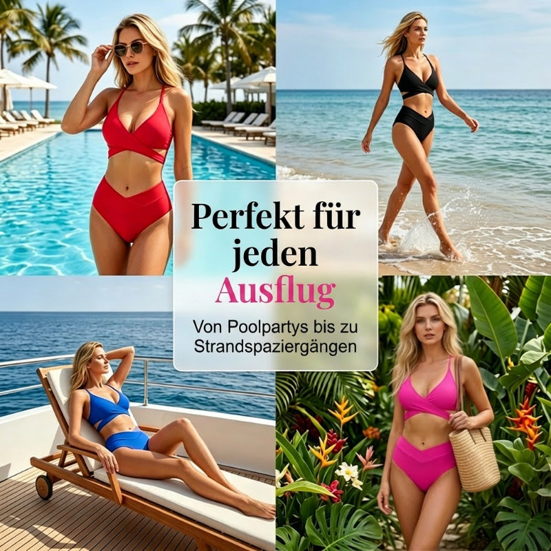 Set de bikini sexy pentru femei, cu șnururi-11