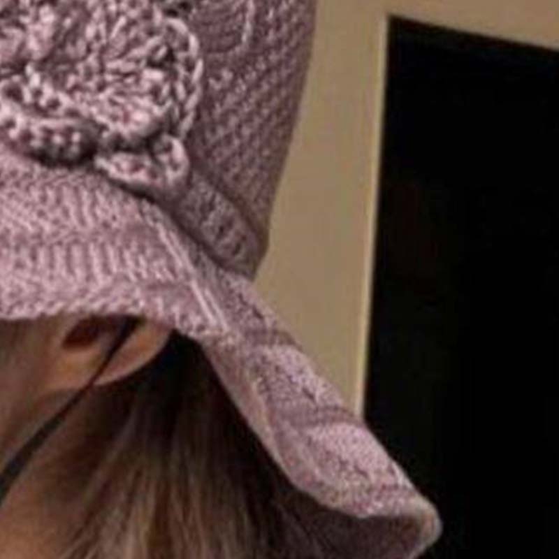 👒O pălărie elegantă cu flori împletite, pentru protecție solară🌸-2