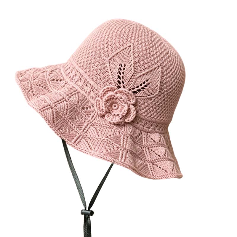 👒O pălărie elegantă cu flori împletite, pentru protecție solară🌸-9