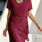 🔥Rochie Midi Elegantă din Șifon Plisat