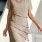 🔥Rochie Midi Elegantă din Șifon Plisat