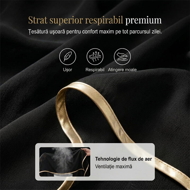 🎉Oferte speciale de sărbători❤️Pantaloni eleganti, cu talie largă și croială lejeră, cu ornamente aurii-18
