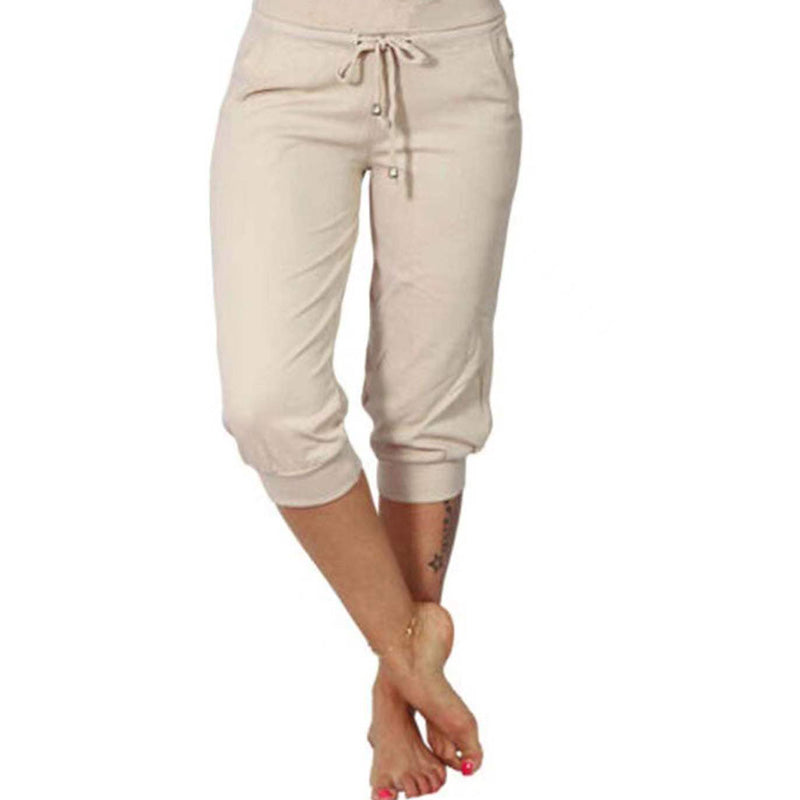 Pantaloni de trening cu talie înaltă, croială ajustată, șnur și buzunare-2