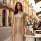 Set de rochie de gală până la genunchi și cardigan pentru femei-14