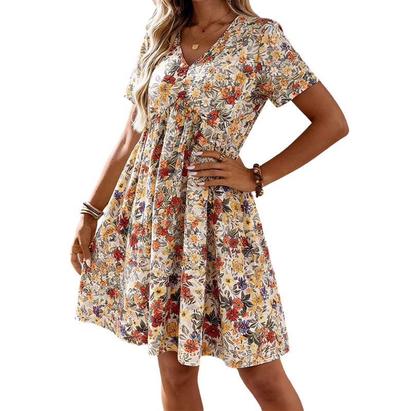 Rochie de vară cu imprimeu pentru femei-9