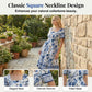 Rochie midi cu imprimeu floral și decolteu pătrat pentru femei