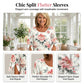 Rochie elegantă din șifon cu imprimeu floral și volane stratificate