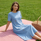 Rochie midi casual pentru femei cu nasturi neregulați
