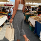 Pantaloni Capri cu talie înaltă, elastici, cu picior larg, pentru femei