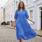 Rochie Maxi Bohemiană Imprimată, Casual pentru Femei