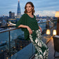 Set de top elegant și pantaloni imprimați pentru femei