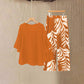 Set de top elegant și pantaloni imprimați pentru femei