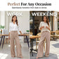 Pantaloni casual pentru femei, talie înaltă, cu picioare largi