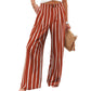 Pantaloni casual pentru femei, talie înaltă, cu picioare largi