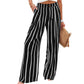 Pantaloni casual pentru femei, talie înaltă, cu picioare largi
