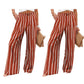 Pantaloni casual pentru femei, talie înaltă, cu picioare largi