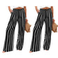 Pantaloni casual pentru femei, talie înaltă, cu picioare largi