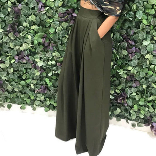 Pantaloni eleganți pentru femei, cu talie înaltă