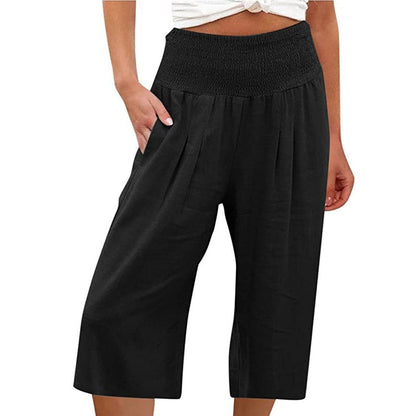 Pantaloni scurți cu talie elastică și ușoară pentru femei