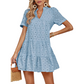 Rochie babydoll din dantelă, vaporoasă, pentru femei, vară