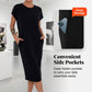 Rochie casual pentru femei, cu mânecă scurtă, tip tricou