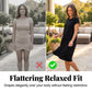 Rochie casual pentru femei, cu mânecă scurtă, tip tricou