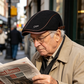 Pălărie tricotată caldă tip newsboy pentru bărbați