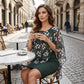 Set de rochie și suprapunere cu imprimeu floral elegant pentru femei
