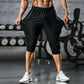 Pantaloni Capri sportivi pentru bărbați, cu uscare rapidă