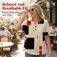 Tricou Henley pentru femei cu imprimeu abstract colorat