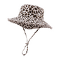Leopard Print Sun Protection Bucket Hat for Women