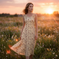 Rochie maxi fără mâneci, cu imprimeu floral și buzunare, pentru femei