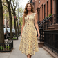 Rochie maxi fără mâneci, cu imprimeu floral și buzunare, pentru femei