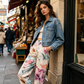 Pantaloni casual cu imprimeu floral pentru femei