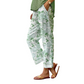 Pantaloni casual cu imprimeu floral pentru femei