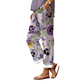 Pantaloni casual cu imprimeu floral pentru femei