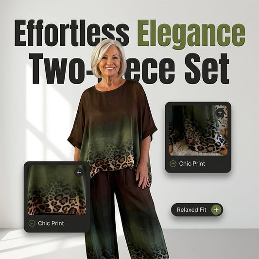 Set de tunică casual pentru femei cu margini de leopard