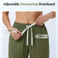 Pantaloni Capri Casual pentru Femei cu Butoane Laterale